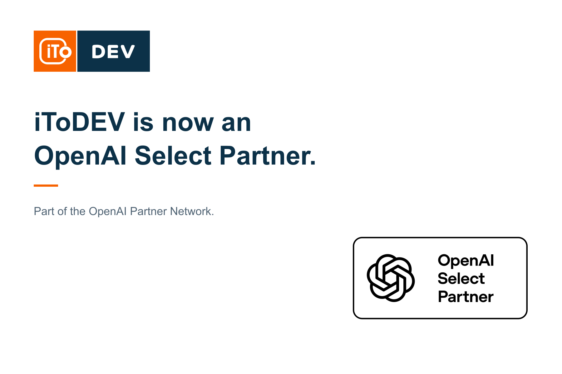 iToDEV named an OpenAI Select Partner